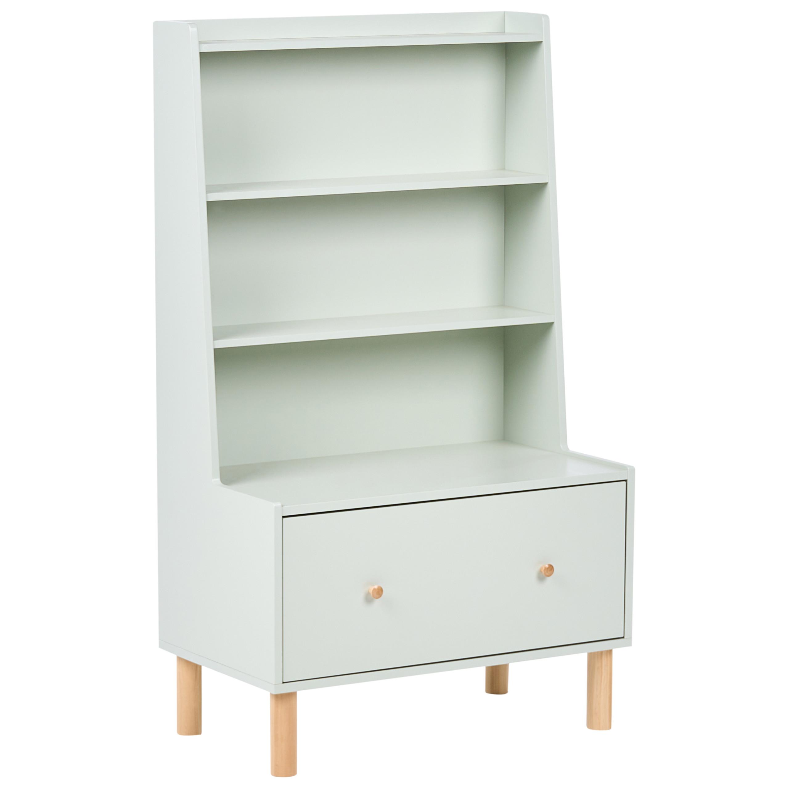 BÜCHERREGAL mit 3 Ebenen 120 cm Hellgrün Quilpie - Hellgrün, Holzwerkstoff (70/120/40cm) - Beliani