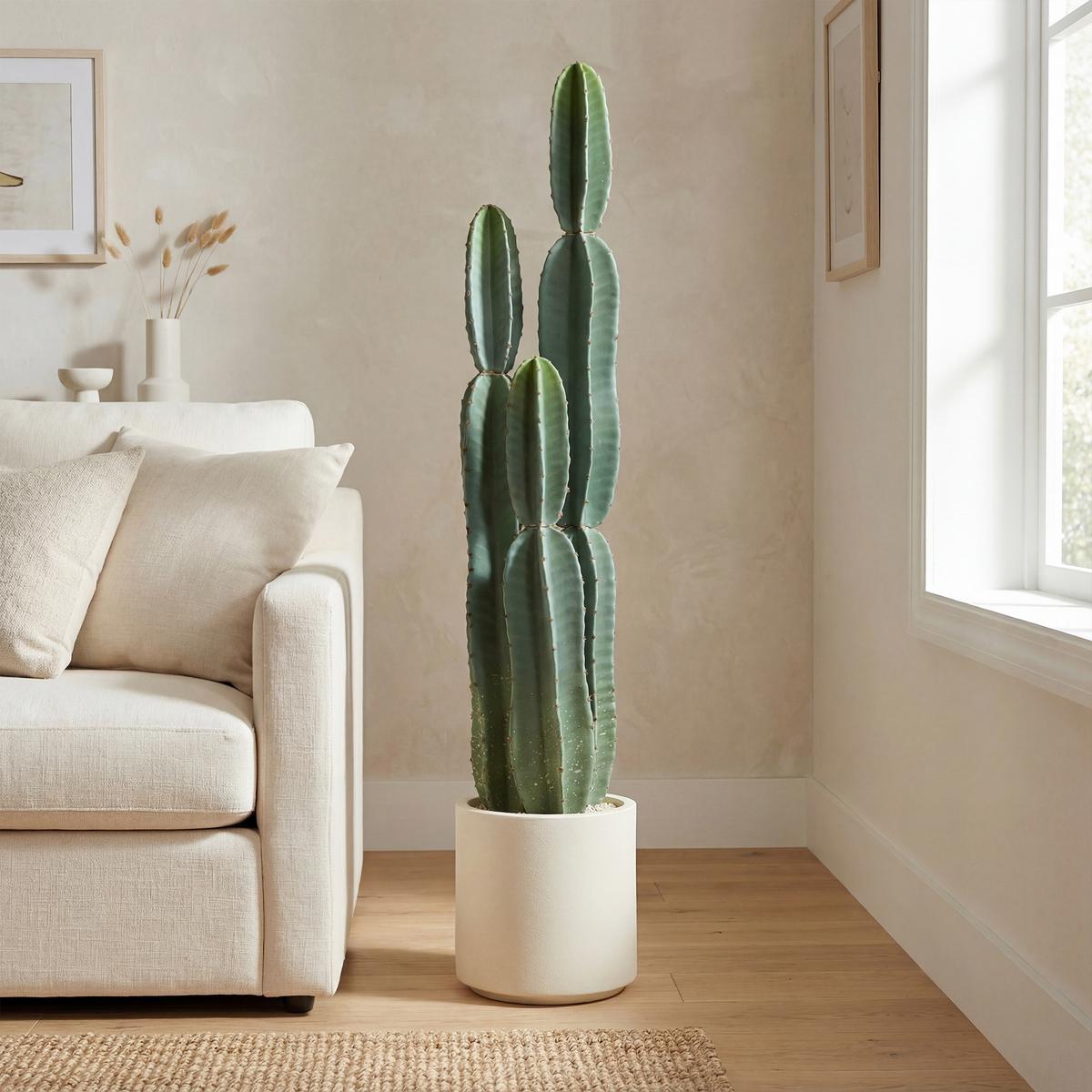 KUNSTPFLANZE Kunststoff Grün - Beige/Grün, Kunststoff (111cm) - HOMCOM