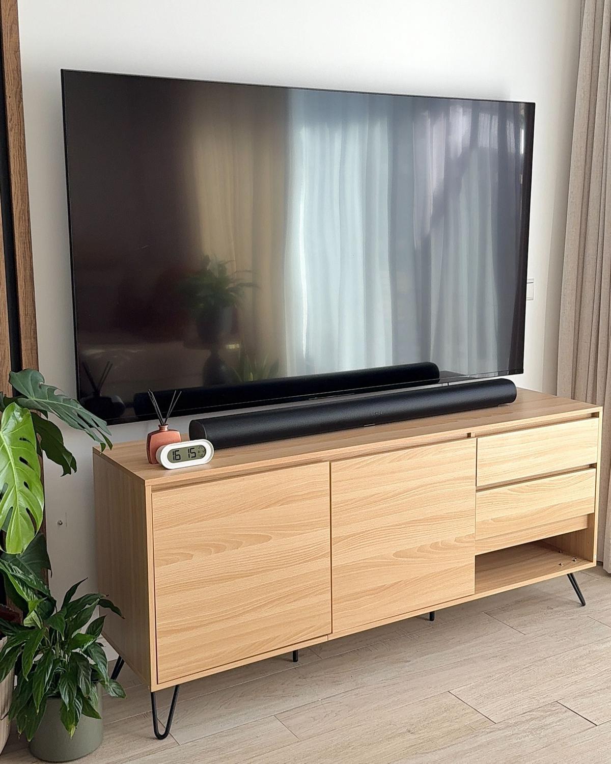 SIDEBOARD mit 2 Türen Hellbraun Cardigan - Hellbraun, Holzwerkstoff (160/70/40cm) - Beliani