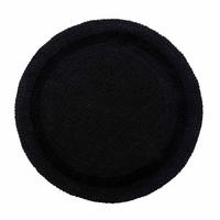 BADEMATTE 80 cm rund, 100% Baumwolle, wendbar - Schwarz, Textil (80/80cm) - Homescapes