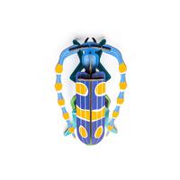 WANDDEKO Rosalia-Käfer 10/5 cm - Blau, Wellpappe (10/5/15cm) - Studio Roof