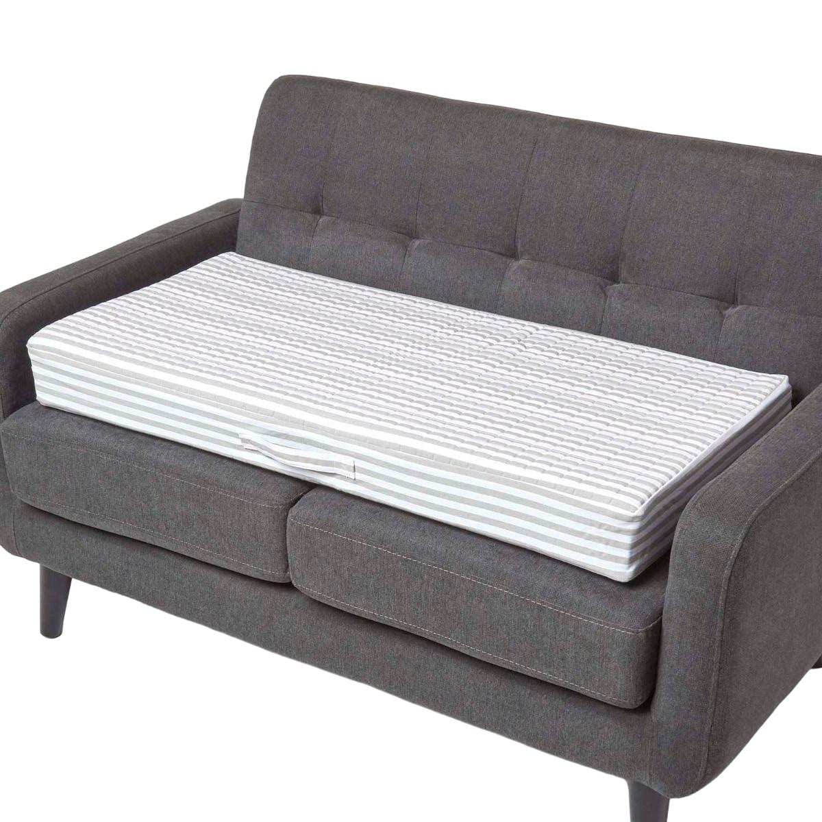 Homescapes SOFA-AUFLAGE grau gestreift 100/50/10 cm – Sitzkissen orthopädisch online kaufen ➤ mömax