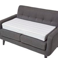 SOFA-AUFLAGE grau gestreift 100/50/10 cm – Sitzkissen orthopädisch - Weiß/Grau, Textil (100/50/10cm) - Homescapes