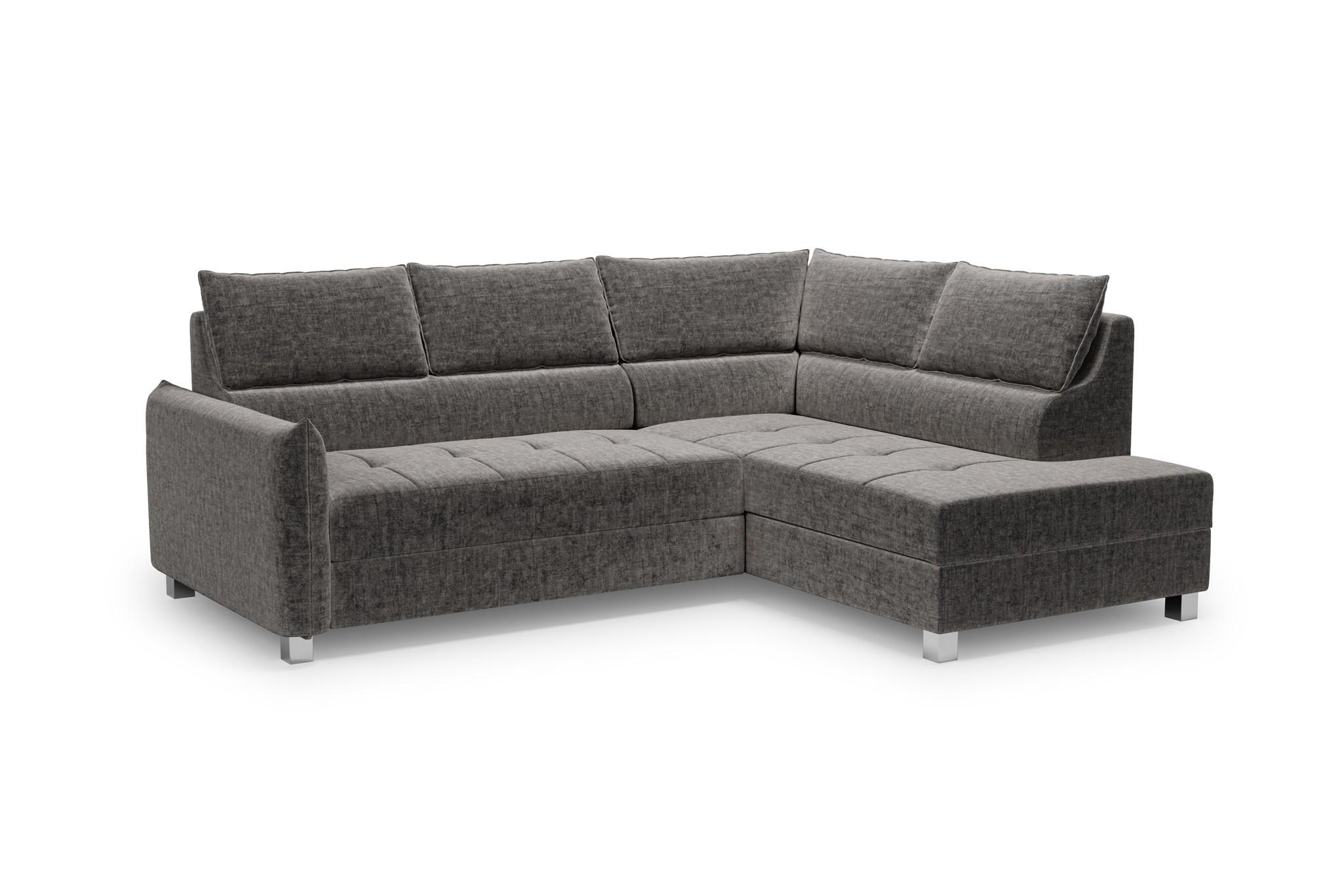 ECKSOFA Marno - Schieferfarben, Holzwerkstoff/Textil (260/200cm) - Fun Möbel