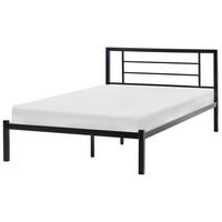 BETT mit Lattenrost 120/200 cm Schwarz Cusset - Schwarz, Metall (120/200cm) - Beliani