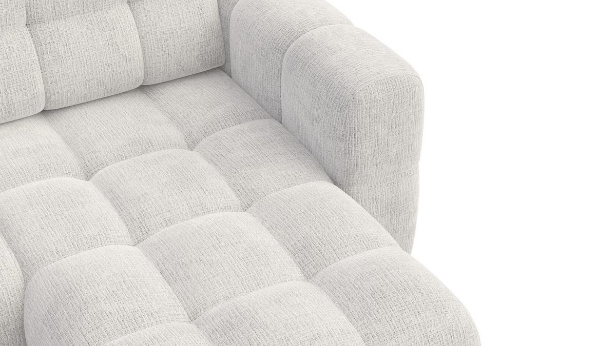 ECKSOFA CLOUDI 4-Sitzer rechts, creme - Creme/Schwarz, Holz/Textil (294/160cm) - Wozimo