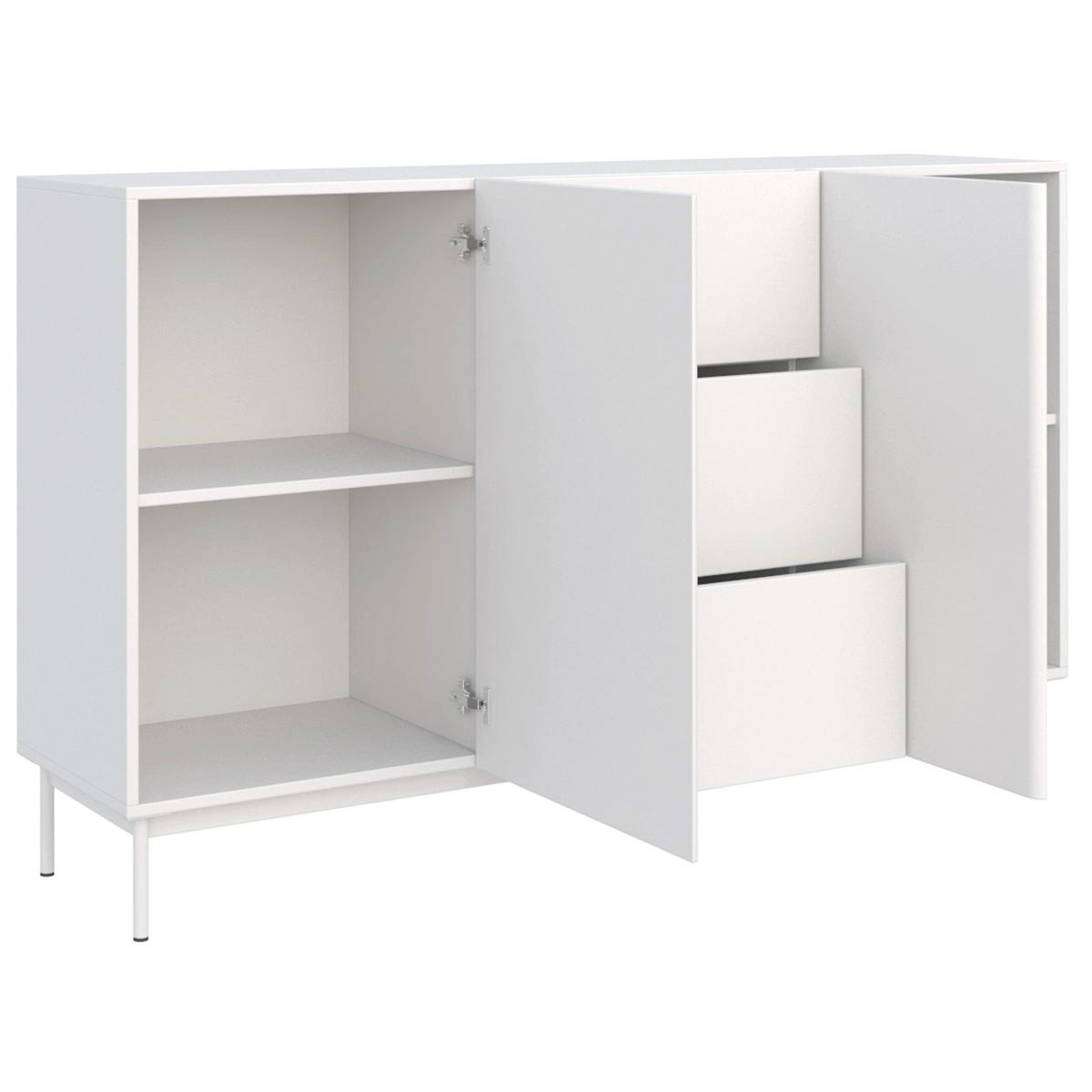 SIDEBOARD Olio WEISS 160 CM - Weiß, Holzwerkstoff/Metall (160/90/38.6cm) - Selsey