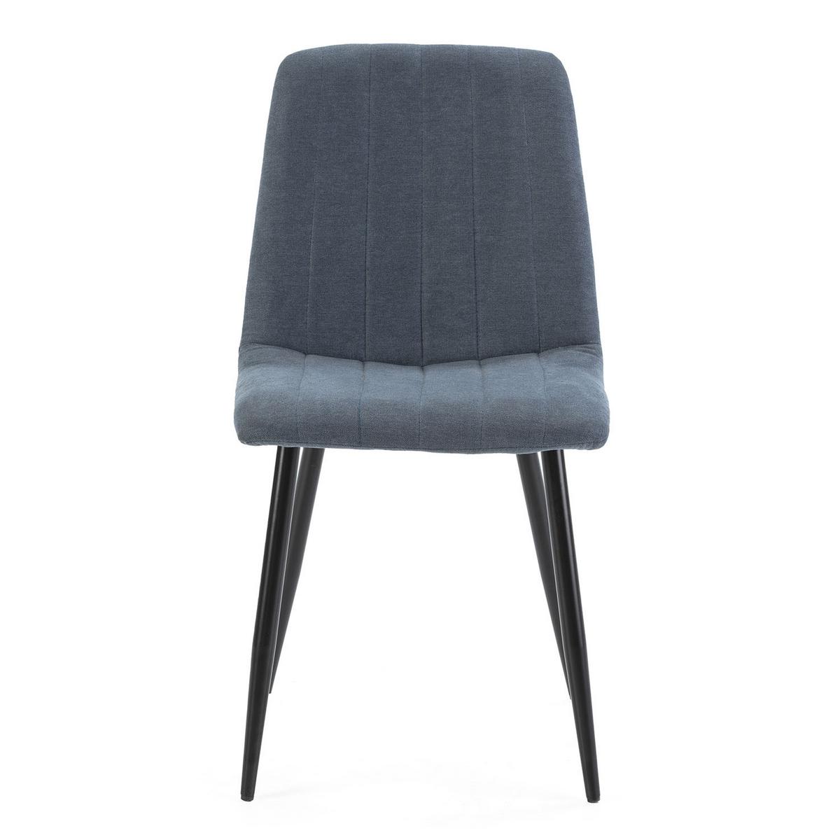 STUHL 4er-Set Sagi Stoff blau - Blau, Textil/Metall (45/84/56cm) - VS Venta-stock