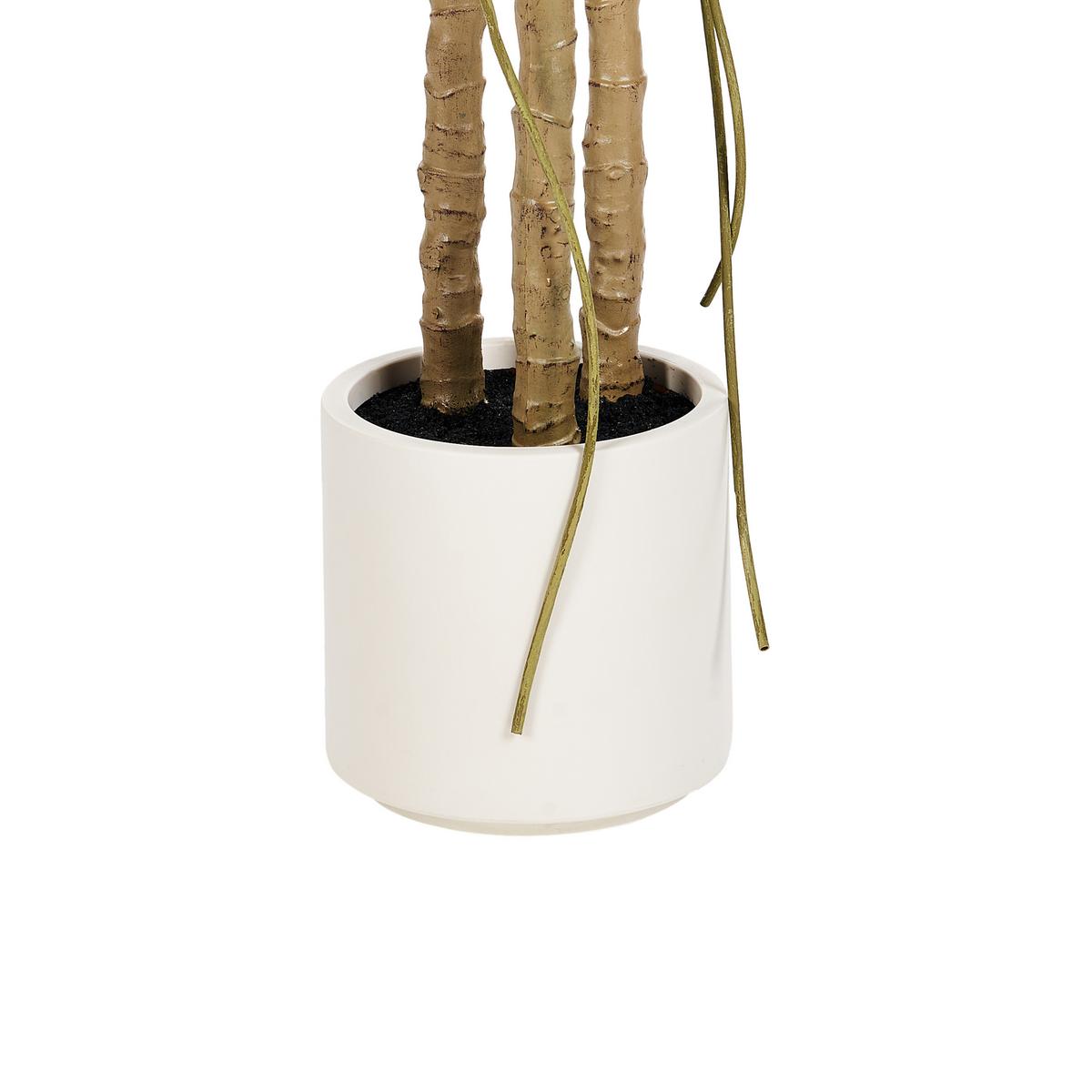 KUNSTPFLANZE im Blumentopf 221 cm Grün/Schwarz Monstera Plant - Schwarz/Grün, Kunststoff (221cm) - Beliani