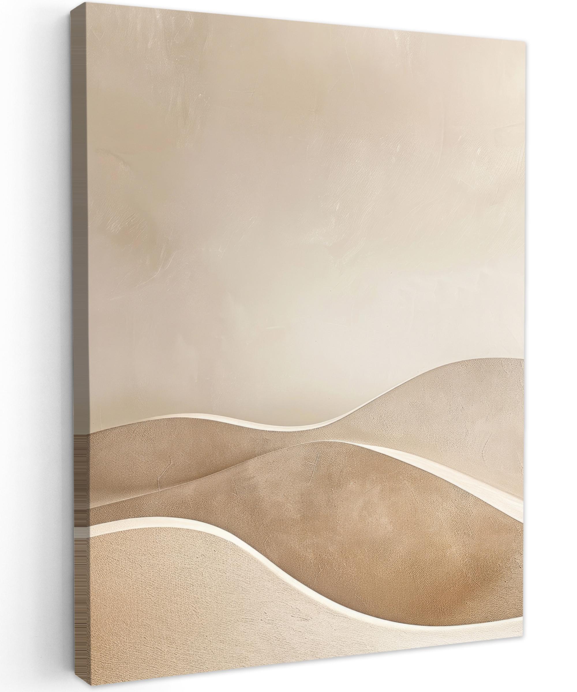 LEINWANDBILD Beige - Natur - Abstrakt - Modern Room Decor 30x40 cm - Beige, Textil (30/40cm) - MuchoWow