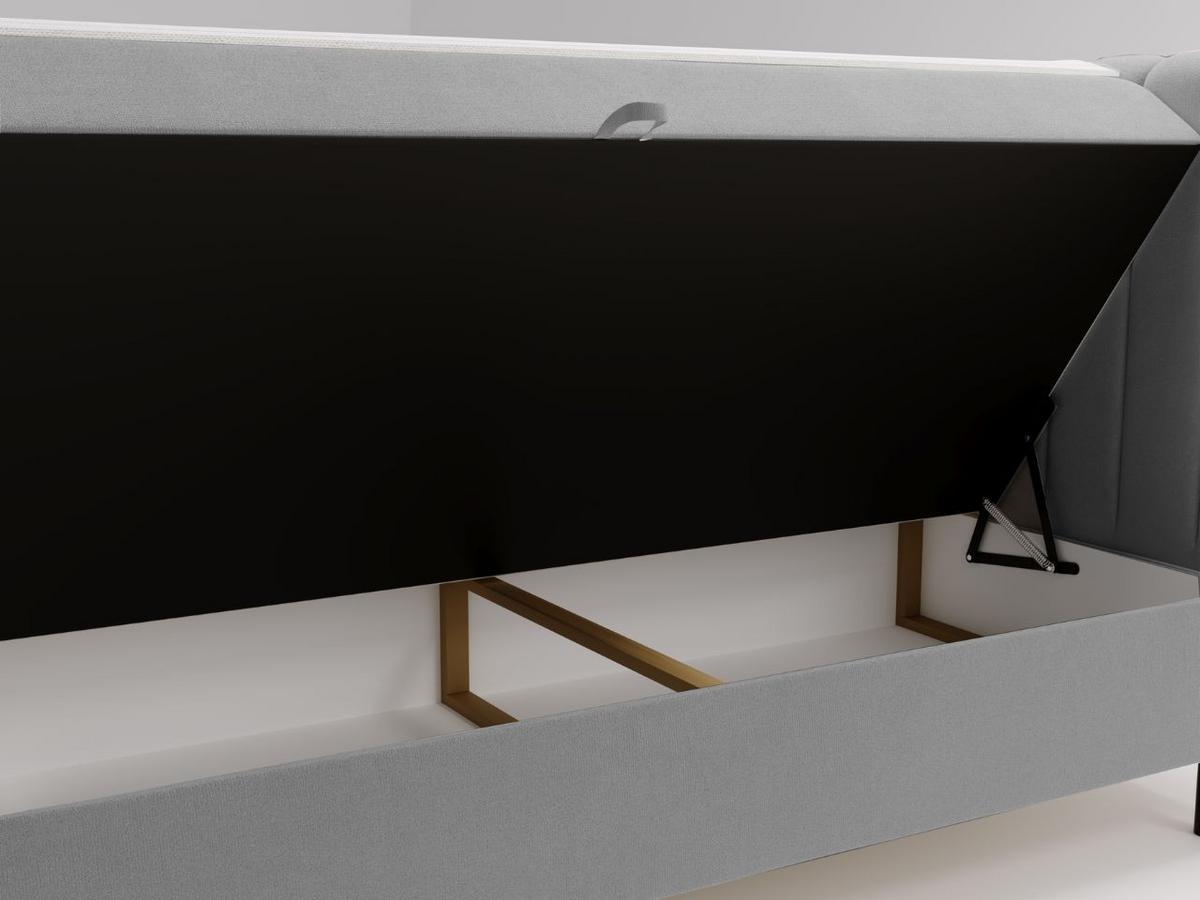 BOXBETT Primavera 140x200 Hellgrau - Hellgrau, Holz/Textil (140/200cm) - Graingold