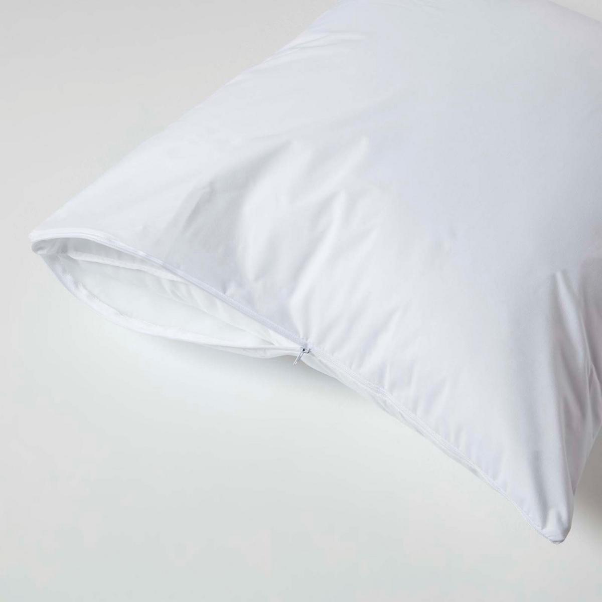 KISSENSCHONER wasserdicht 80/80 cm, 4er-Set mit Reißverschluss - Weiß, Textil (80/80cm) - Homescapes