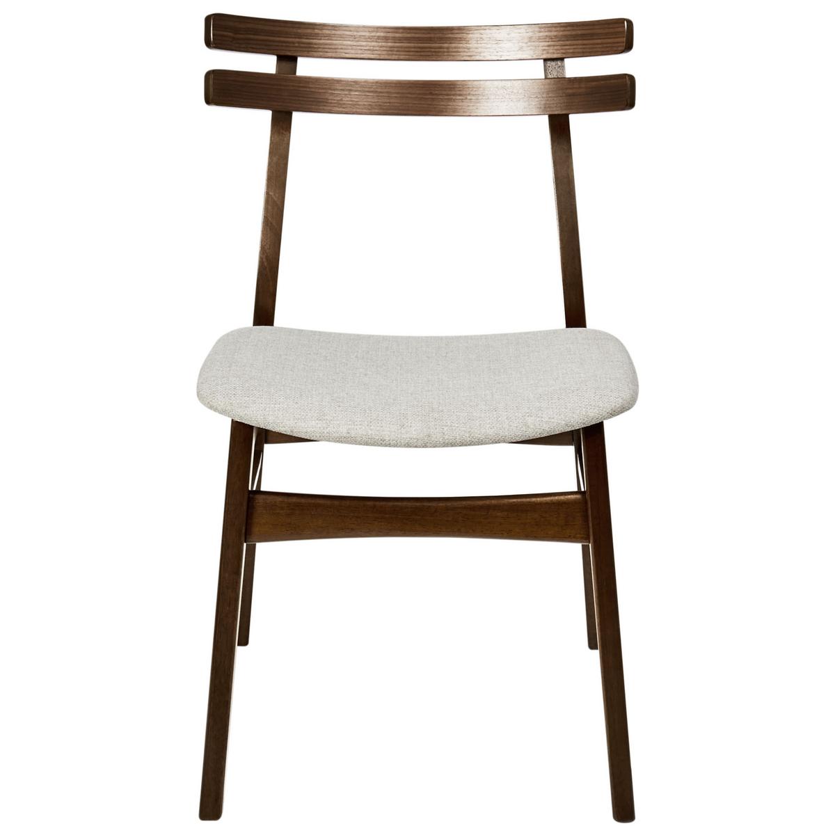 ESSZIMMERSTUHL 2er-Set Hellbeige Cynthiana - Beige/Braun, Holz (47/77/55cm) - Beliani