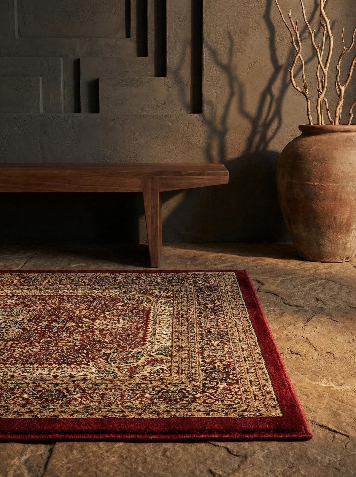 TEPPICH Kurzflor TANNHEIM in Rot, orientalisch, 160 x 230 cm - Rot, Textil (230/160cm) - KADIMA DESIGN