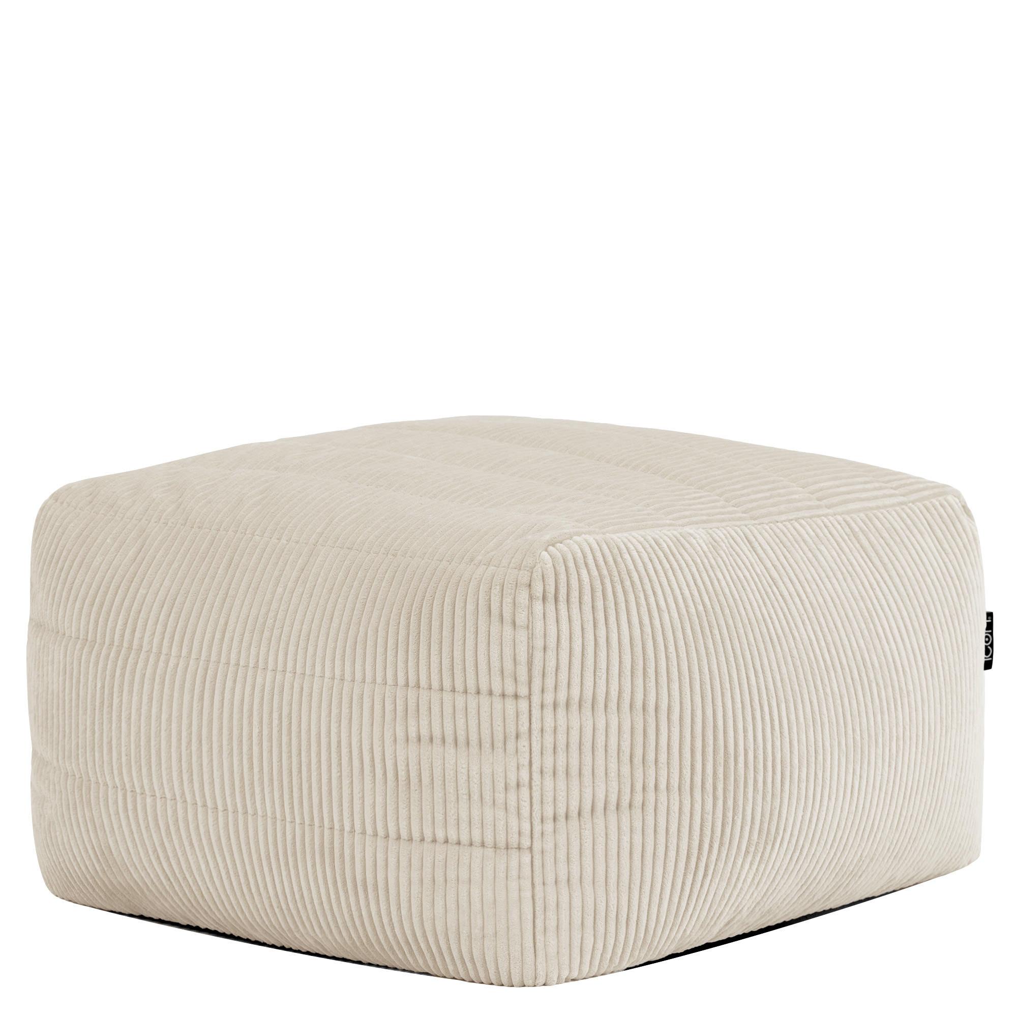 SITZSACK-HOCKER Noa modular Cord - Beige, Textil (75/70/78cm) - icon