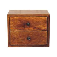 WANDNACHTTISCH Solis, Braun. - Messingfarben/Braun, Mangoholz/Holz (30/24/35cm) - Artisan Furniture