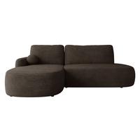 ECKSOFA Loridu O, Seite: Links - Schwarz/Braun, Holz/Kunststoff (274/174cm) - MIRJAN24