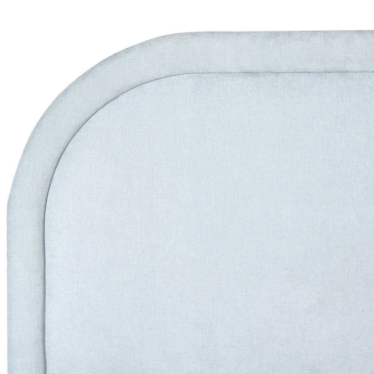 BETT mit Stauraum 140/200 cm Chenillegewebe Hellblau Quillien - Hellblau, Textil (140/200cm) - Beliani