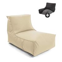OUTDOOR SITZSACK mit Schutzhülle Der Sundowner - Beige, Textil (60/65/95cm) - Mokebo