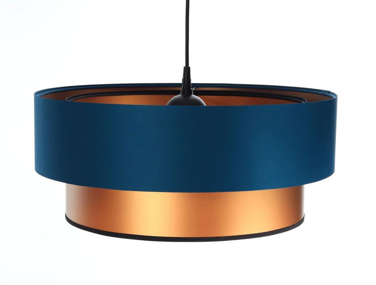 HÄNGELEUCHTE Blau 50/20 cm - Blau/Kupferfarben, Kunststoff (50/1/20cm) - ONZENO