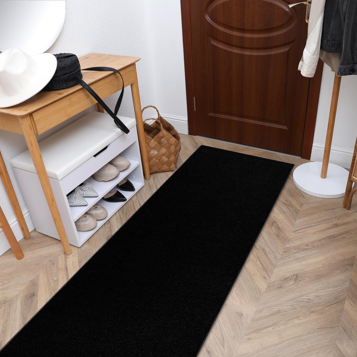 LÄUFER TRENDY 159 110/130 cm - Schwarz, Textil (110/130cm) - rugsX