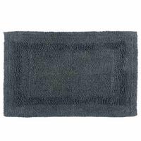 BADEMATTE 50/80 cm, 100% Baumwolle, wendbar - Grau, Textil (50/80cm) - Homescapes
