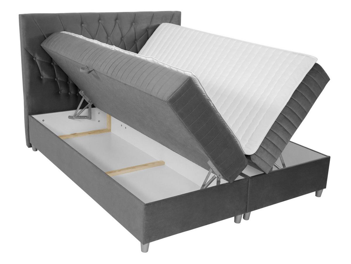 BOXBETT Prowansja - H3 - Türkis, Holz (160/200cm) - MIRJAN24