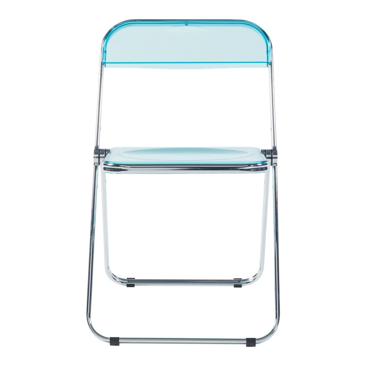 KLAPPSTUHL-SET Pornainen 2 TLG. - Hellblau, Kunststoff/Metall (46/74/47cm) - [en.casa]