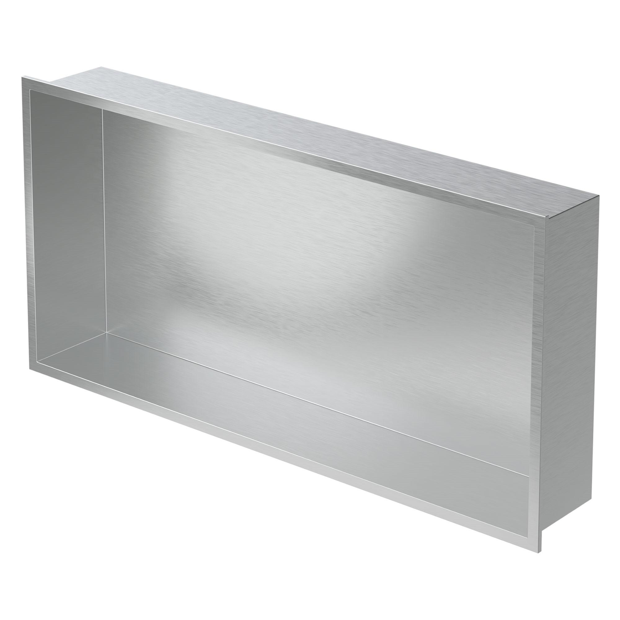 DUSCHNISCHE Silber 60/30 cm - Silberfarben, Metall (60/30/10cm) - LuxeBath