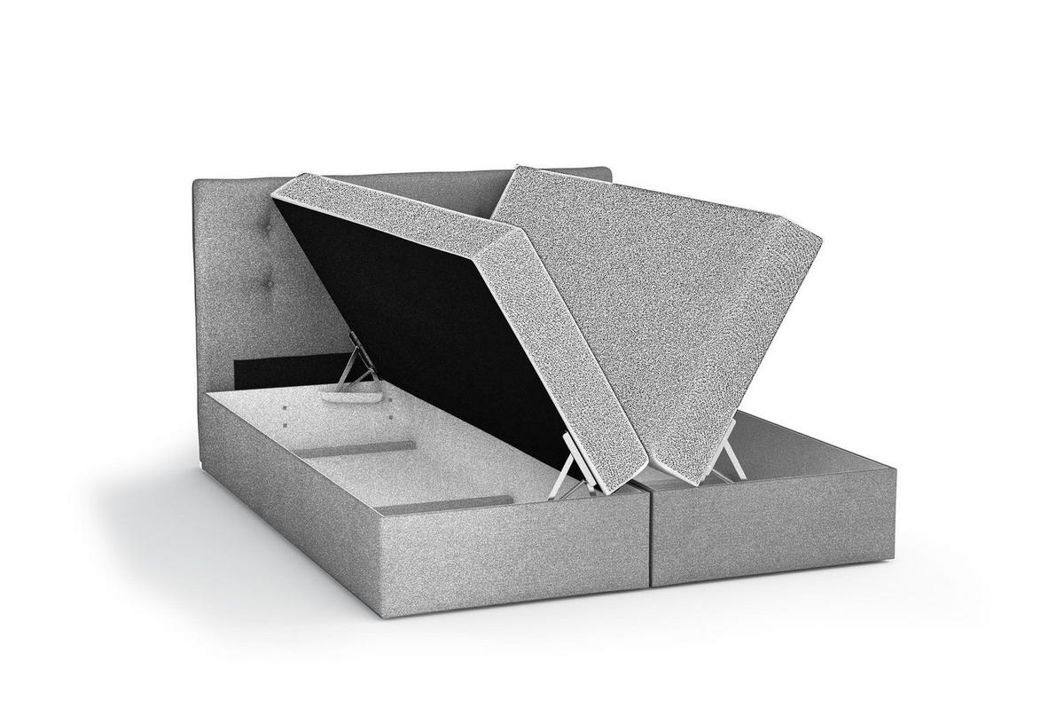 BOXBETT Avery - Blau, Holzwerkstoff/Textil (120/200cm) - Fun Möbel
