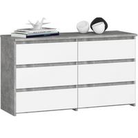 KOMMODE Beton, Weiß 57/100/35 - Weiß, Holzwerkstoff (100/57/35cm) - RAUMHIRSCH FURNITURE