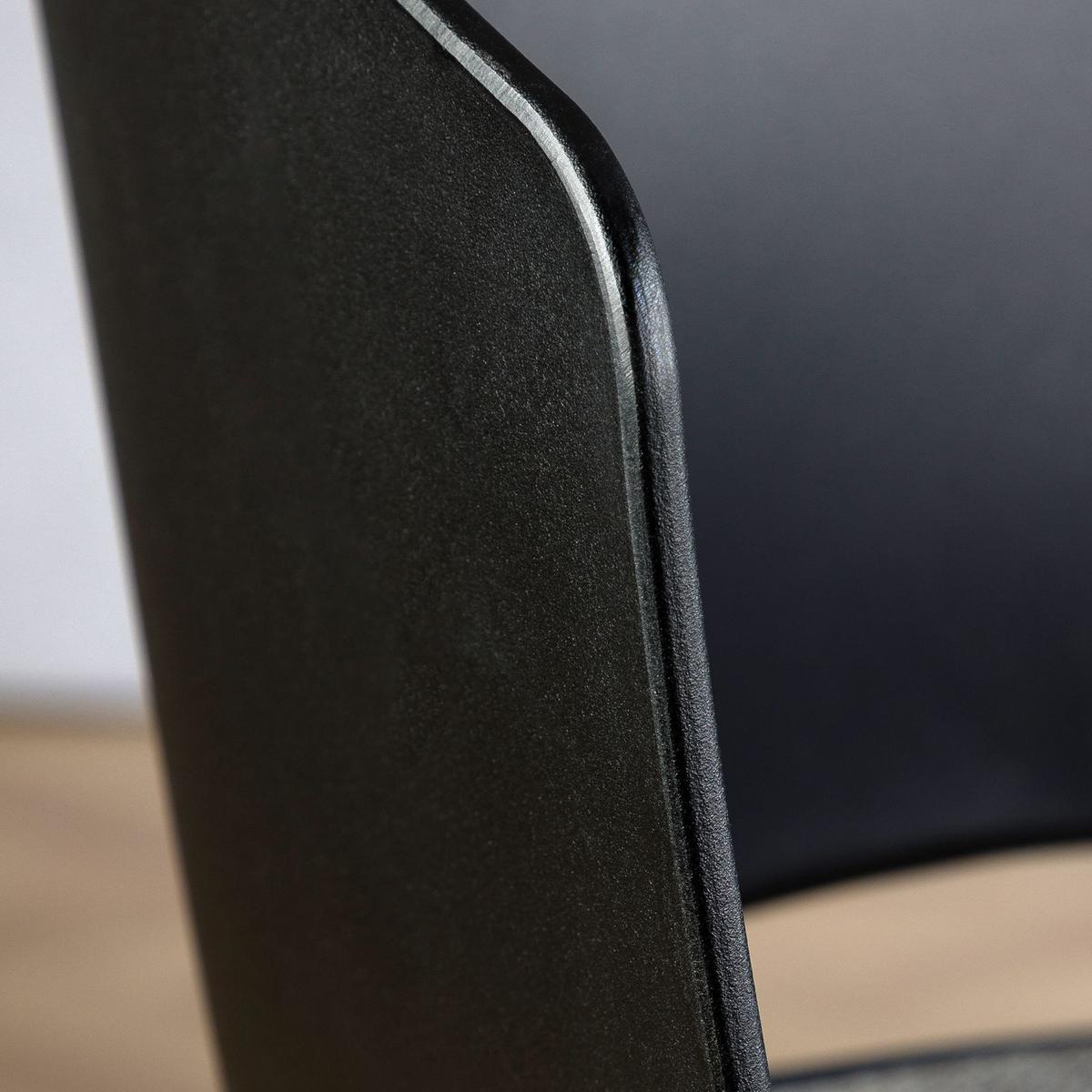 DREHSTUHL DAGMA - Schwarz/Grau, Textil/Metall (59/82/57cm) - IDIMEX