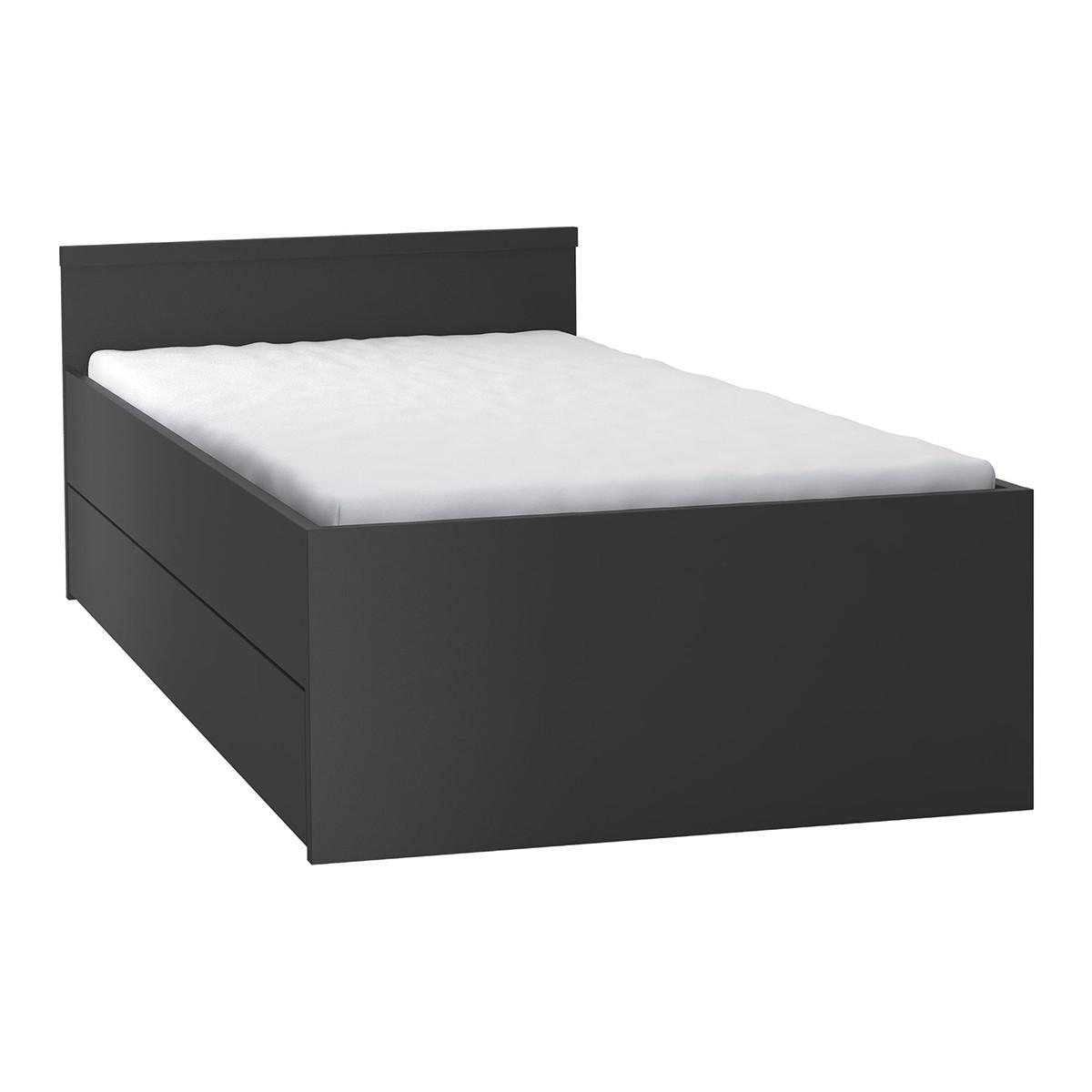 BETT 90/200 Schwarz - Schwarz, Holzwerkstoff (90/200cm) - Petits-meubles