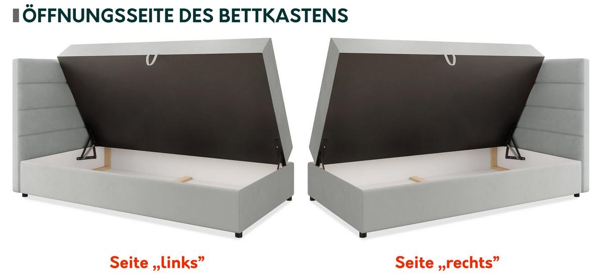 BOXBETT Elen - H3 - Beige/Schwarz, Holz/Holzwerkstoff (90/200cm) - MIRJAN24