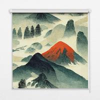 INNENROLLO - Fensterrollo - Rollo - 140x140 cm - Berge im Nebel - Grau, Kunststoff (140/140/0.5cm) - TULUP