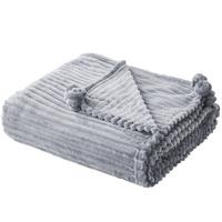DECKE Grau Kaweri 150/200 cm - Grau, Textil (150/200cm) - Beliani