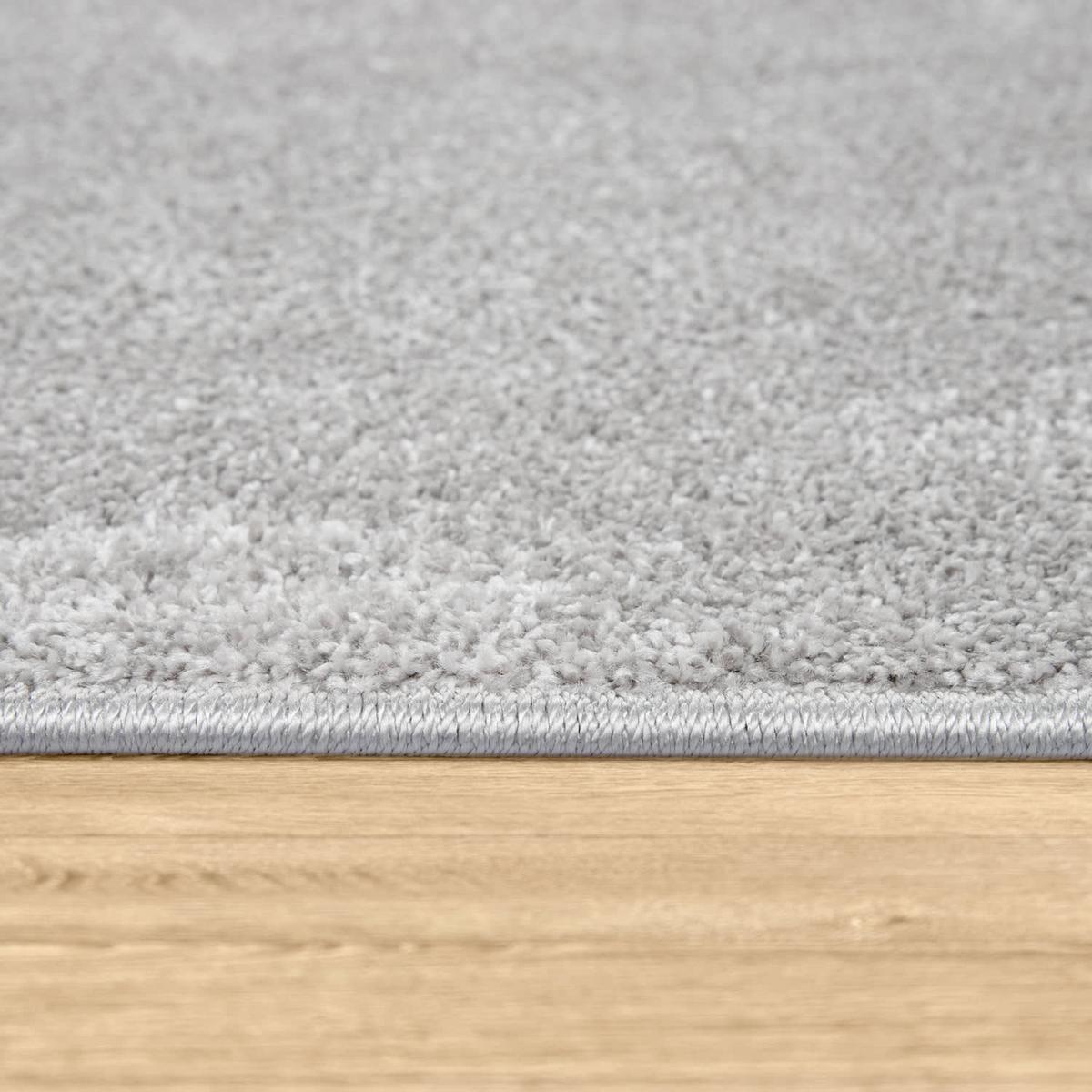 KURZFLORTEPPICH Waschbar, einfarbig, Silber, 60 x 100 cm - Silberfarben, Textil (100/60cm) - KADIMA DESIGN