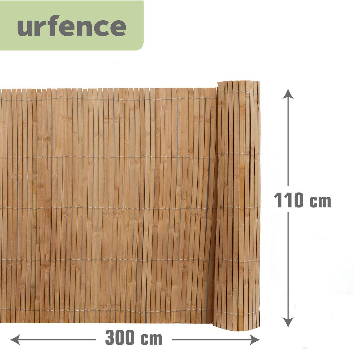SICHTSCHUTZZAUN Balkon 110/300 cm Bambus - Braun, Holz (1/110cm) - urfence