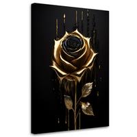 LEINWANDBILD Golden Rose Loft Stil 70x100cm - Goldfarben, Textil (70/100cm) - Feeby