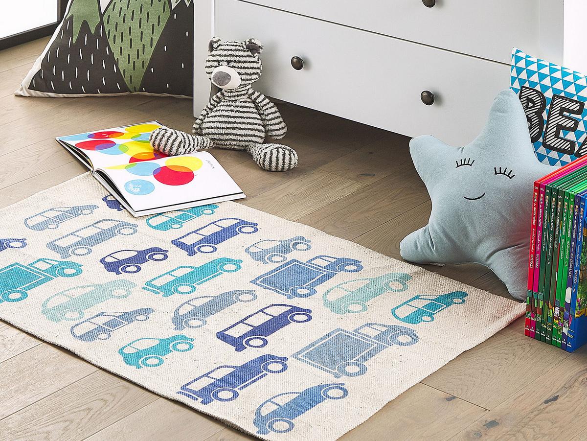 KINDERTEPPICH Maduraj 90/60 cm - Blau, Textil (60/90cm) - Beliani