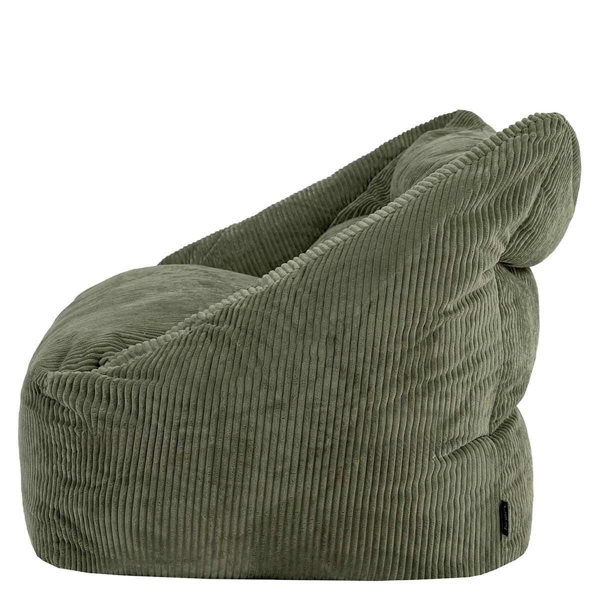 SITZSACK Sofa Cecilia Cord - Salbeigrün, Textil (160/70/93cm) - icon