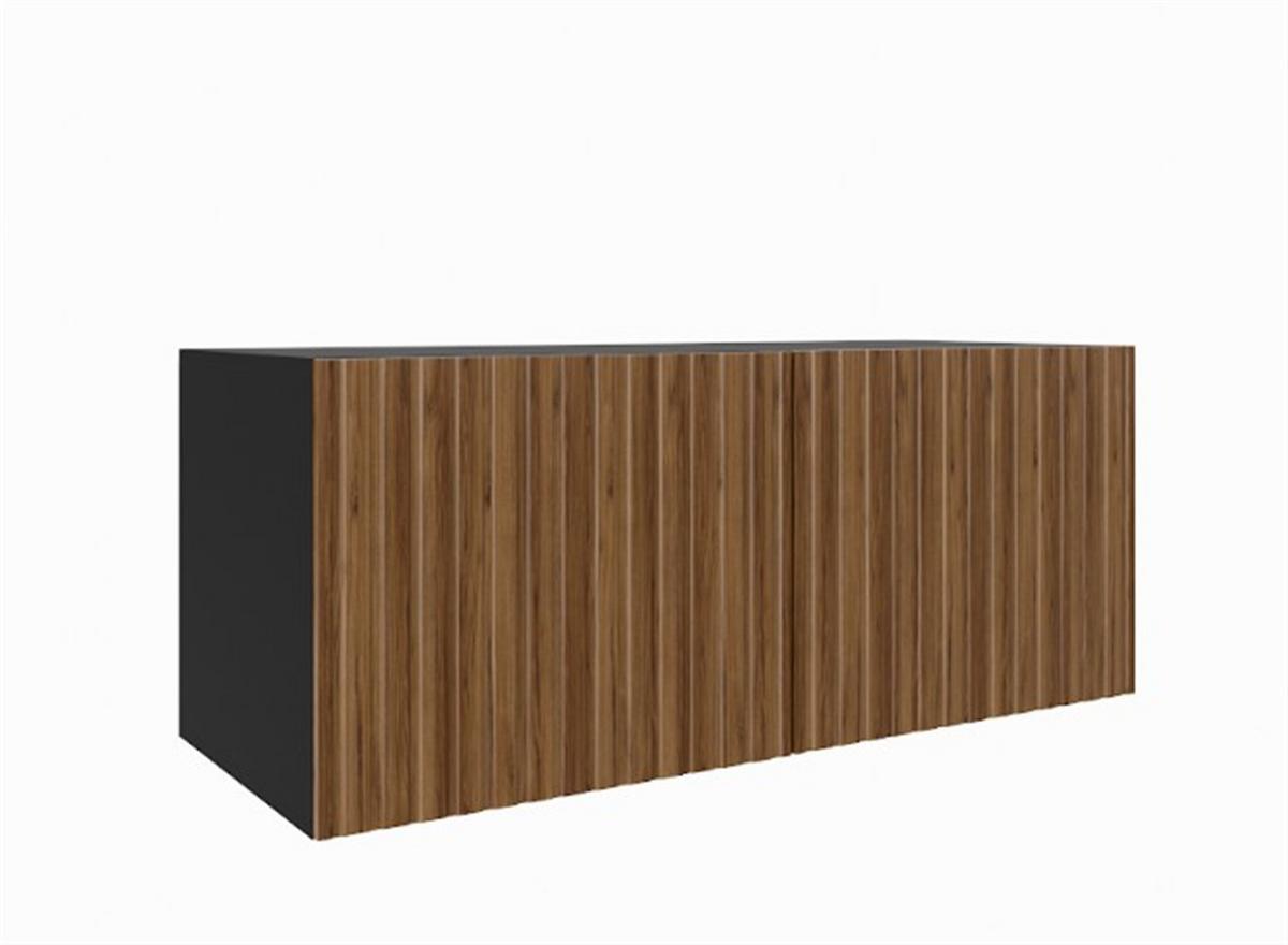 LOWBOARD LIVO 100/41/40 cm, Hängender TV-Schrank Schwarz / Eichefarben - Eichefarben/Schwarz, Holzwerkstoff (100/41/40cm) - MASSENO