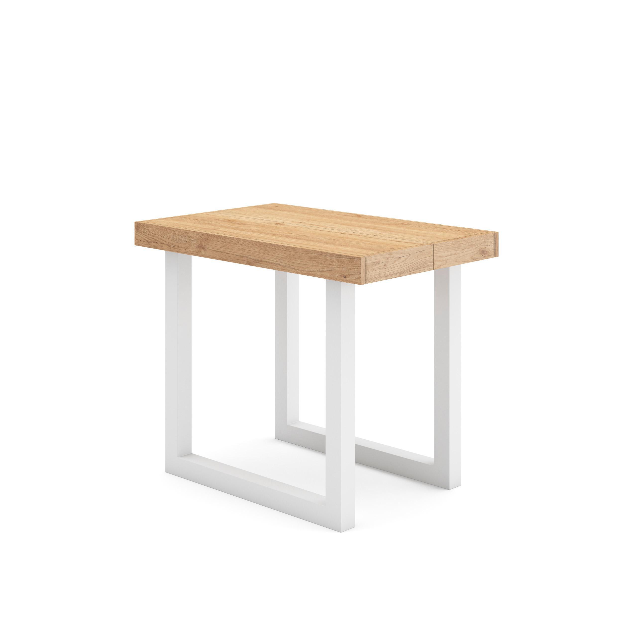 KONSOLENTISCH ausziehbar 58 bis 160cm, für 8 Gäste, eiche, 90/58/73cm - Eichefarben, Holzwerkstoff (90/160/73cm) - Skraut Home