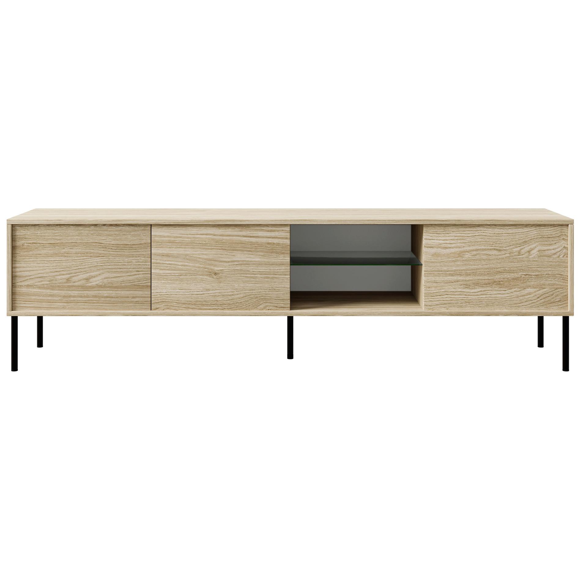 TV-SCHRANK Modivi Holzoptik Eiche 175 cm - Eichefarben/Schwarz, Holzwerkstoff/Metall (175/47.5/31.2cm) - Selsey