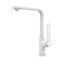 KÜCHENARMATUR mit 360° Drehbar Edelstahl Einhebelmischer Weiß Matt - Weiß, Metall (22.5/10.1/30.3cm) - EMKE
