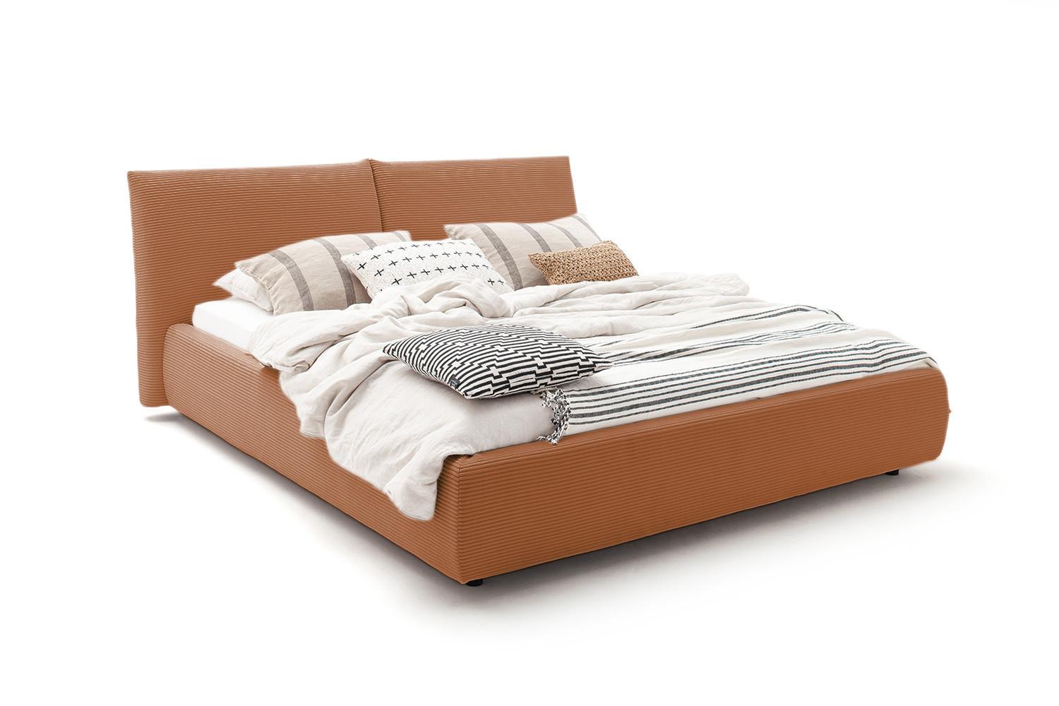 POLSTERBETT HENRY Braun Cord - Braun, Textil (160/200cm) - KAWOLA