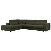 ECKSOFA Savona Grün Boucle - links - Schwarz/Grün, Kunststoff/Textil (316/249cm) - MKS