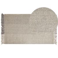TEPPICH geflochten Tekeler 150/80 cm - Grau, Textil (80/150cm) - Beliani