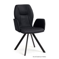 ARMLEHNSTUHL (6er-Set) Denna 58x92x60 Schwarz/Anthrazit - Anthrazit/Schwarz, Kunststoff (60/92/58cm) - 58aufmkessel