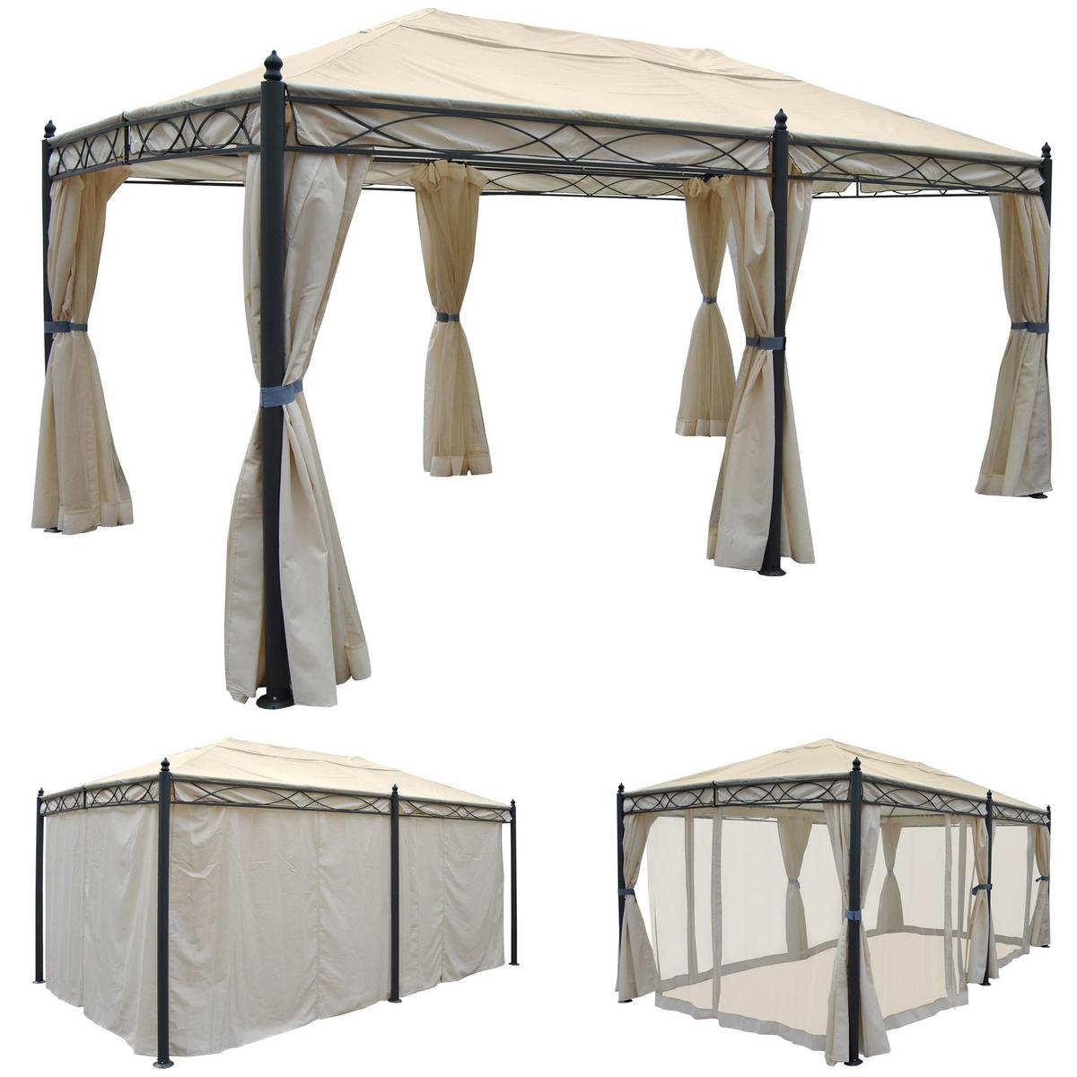 PERGOLA CALPE Cremeweiß - Weiß, Metall (298/276/500cm) - MCW
